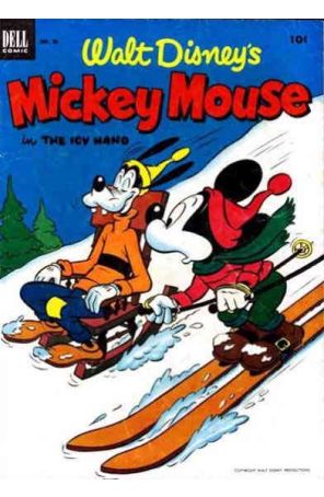 Mickey Mouse (Walt Disney's) 28 published by Dell with cover art by Dick Moores