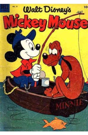 Mickey Mouse (Walt Disney's) 37 published by Dell with cover art by Dick Moores