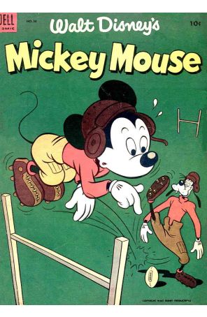 Mickey Mouse (Walt Disney's) 38 published by Dell with cover art by Dick Moores