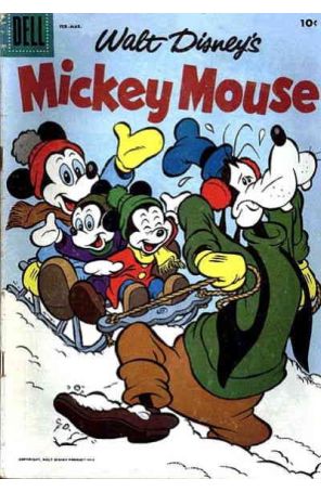 Mickey Mouse (Walt Disney's) 52 published by Dell with cover art by Paul Murry