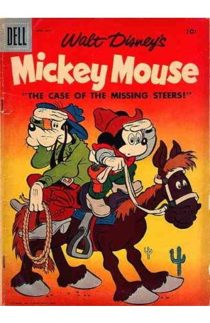 Mickey Mouse (Walt Disney's) 53 published by Dell with cover art by Paul Murry