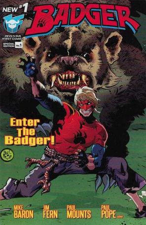 Badger (4th Series) 1A published by Devil's Due with cover art by Paul Pope