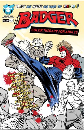 Badger: Color Therapy For Adults 1 published by Devil's Due with cover art by Tony Akins