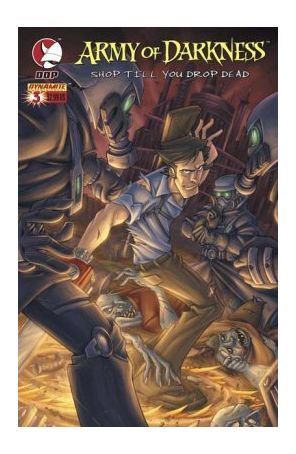 Army of Darkness: Shop Till You Drop Dead 3A published by Devil's Due with cover art by Sanford Greene
