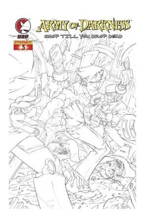 Army of Darkness: Shop Till You Drop Dead 3B published by Devil's Due with cover art by Sanford Greene