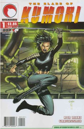 The Blade of Kumori 1B published by Devil's Due with cover art by Sean Chen, Cory Hamscher, and Jeremy Roberts
