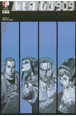 Megacity909 5A published by Devil's Due with cover art by Kanno Kang and Zack Suh