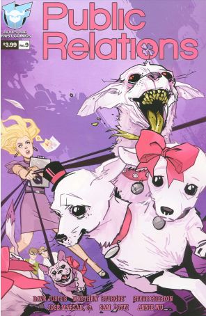 Public Relations 9 published by Devil's Due with cover art by Annie Wu