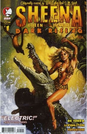 Sheena Queen of the Jungle: Dark Rising 1A published by Devil's Due with cover art by Joe Jusko