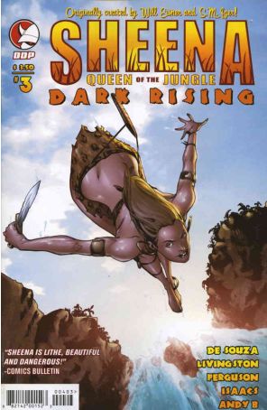 Sheena Queen of the Jungle: Dark Rising 3C published by Devil's Due with cover art by Kalman Andrasofszky