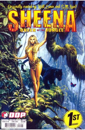 Sheena, Queen of the Jungle (Devil's Due) 1A published by Devil's Due with cover art by Joe Jusko