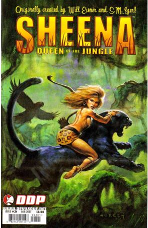 Sheena, Queen of the Jungle (Devil's Due) 3A published by Devil's Due with cover art by Alex Horley