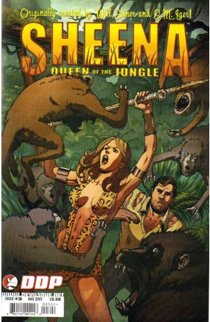 Sheena, Queen of the Jungle (Devil's Due) 3B published by Devil's Due with cover art by Mike Bear and Tony Washington