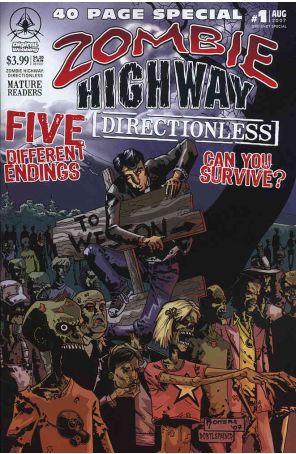 Zombie Highway: Directionless 1 published by Digital Webbing with cover art by Juan Romera