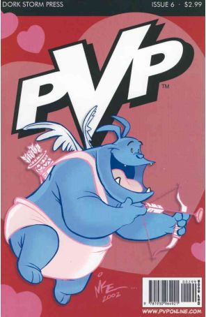 PvP 6 published by Dork Storm with cover art by Mike Kunkel
