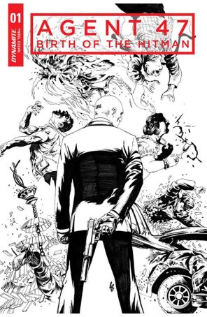 Agent 47: Birth of the Hitman 1D published by Dynamite with cover art by Jonathan Lau