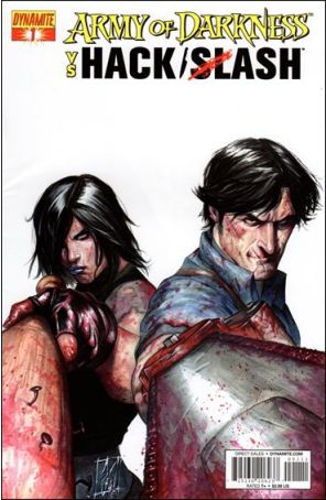 Army of Darkness vs. Hack/Slash 1 published by Dynamite with cover art by Stefano Caselli