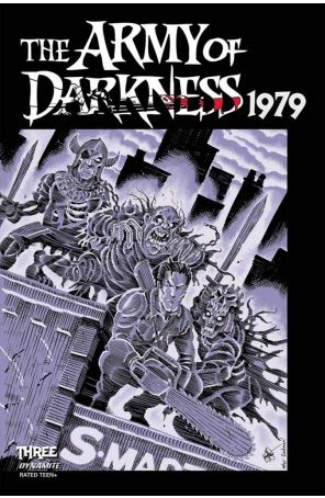 The Army of Darkness: 1979 3M published by Dynamite with cover art by Ken Haeser