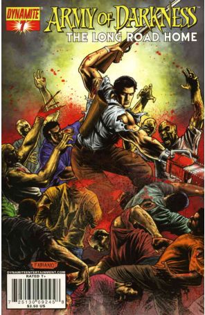 Army of Darkness: The Long Road Home 7A published by Dynamite with cover art by Fabiano Neves