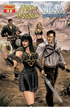 Army of Darkness/Xena 3B published by Dynamite with cover art by Fabiano Neves