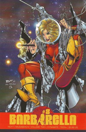 Barbarella (Dynamite, 2nd Series) 8L published by Dynamite with cover art by Jamie Biggs