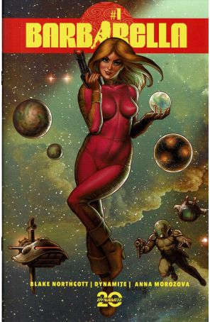 Barbarella (Vol. 4) 1A published by Dynamite with cover art by Joseph Michael Linsner