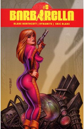 Barbarella (Vol. 4) 5A published by Dynamite with cover art by Joseph Michael Linsner
