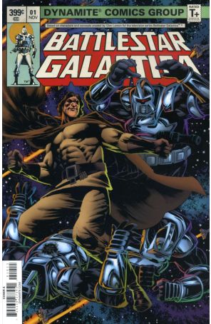 Battlestar Galactica (Classic, 4th Series) 1A published by Dynamite with cover art by Kelley Jones