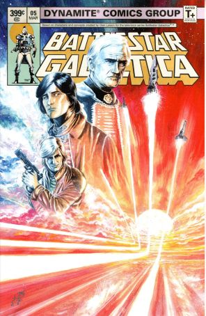 Battlestar Galactica (Classic, 4th Series) 5A published by Dynamite with cover art by Marco Rudy