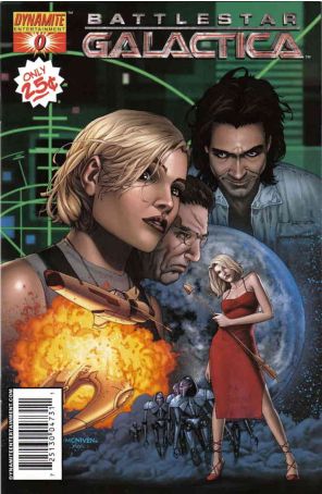 Battlestar Galactica (Dynamite) 0A published by Dynamite with cover art by Steve McNiven