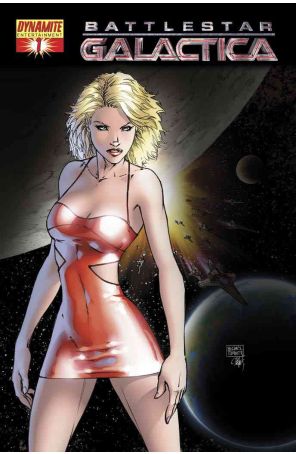 Battlestar Galactica (Dynamite) 1A published by Dynamite with cover art by Michael Turner