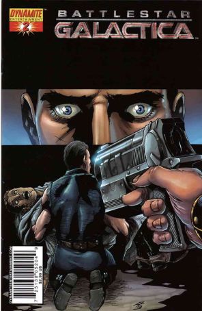 Battlestar Galactica (Dynamite) 2B published by Dynamite with cover art by Adriano Batista