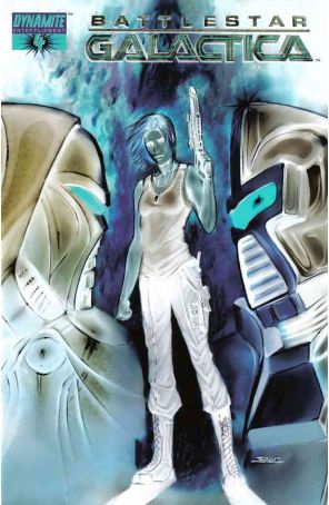 Battlestar Galactica (Dynamite) 4F published by Dynamite with cover art by Tyler Kirkham