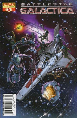 Battlestar Galactica (Dynamite) 5C published by Dynamite with cover art by Jonathan Lau