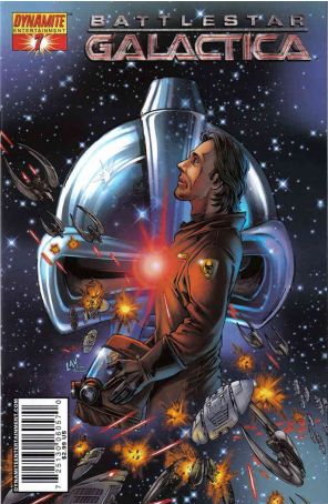 Battlestar Galactica (Dynamite) 7D published by Dynamite with cover art by Jonathan Lau
