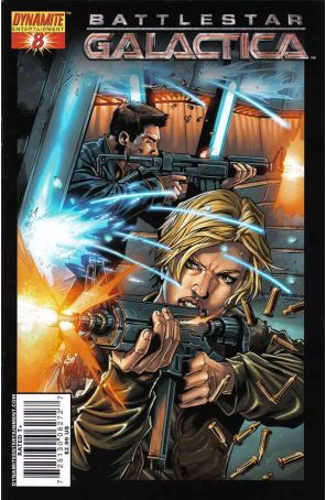 Battlestar Galactica (Dynamite) 8A published by Dynamite with cover art by Nigel Raynor