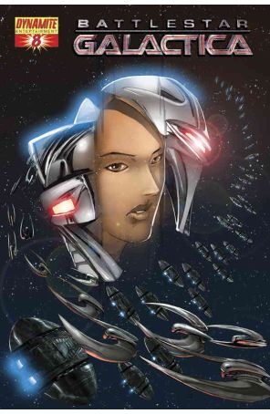 Battlestar Galactica (Dynamite) 8D published by Dynamite with cover art by Jonathan Lau