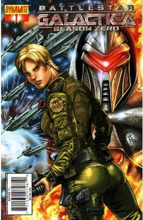 Battlestar Galactica Season Zero 1B published by Dynamite with cover art by Adriano Batista