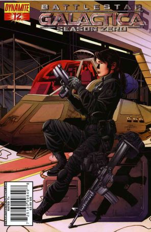 Battlestar Galactica Season Zero 12A published by Dynamite with cover art by Jackson Herbert