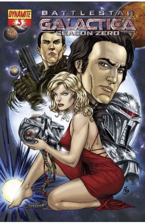 Battlestar Galactica Season Zero 3B published by Dynamite with cover art by Adriano Batista