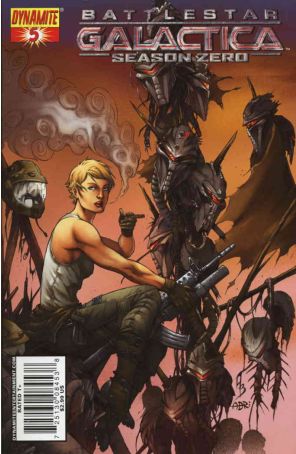 Battlestar Galactica Season Zero 5B published by Dynamite with cover art by Adriano Batista