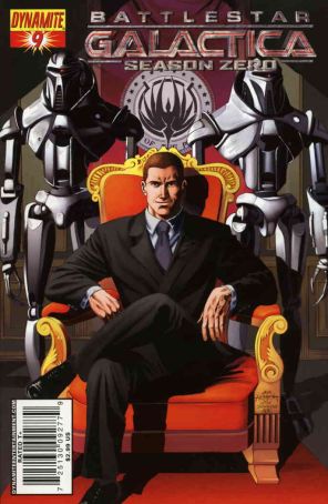 Battlestar Galactica Season Zero 9A published by Dynamite with cover art by Jackson Herbert