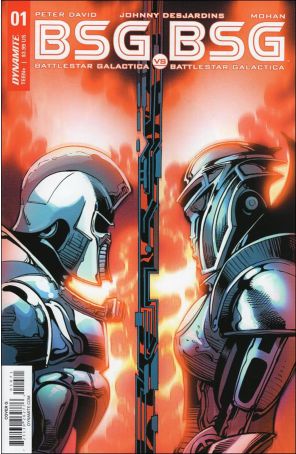 Battlestar Galactica: BSG vs. BSG 1G published by Dynamite with cover art by Roberto Castro