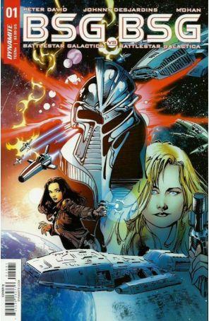 Battlestar Galactica: BSG vs. BSG 1H published by Dynamite with cover art by Roberto Castro