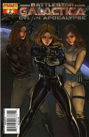 Battlestar Galactica: Cylon Apocalypse 2B published by Dynamite with cover art by Patrick Lee
