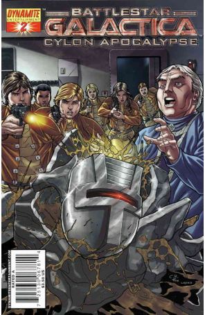 Battlestar Galactica: Cylon Apocalypse 2D published by Dynamite with cover art by Carlos Rafael