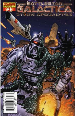 Battlestar Galactica: Cylon Apocalypse 3D published by Dynamite with cover art by Stephen Sadowski