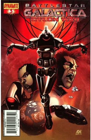 Battlestar Galactica: Cylon War 3B published by Dynamite with cover art by Nigel Raynor