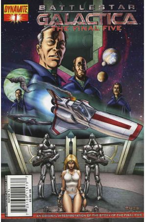 Battlestar Galactica: Final Five 1A published by Dynamite with cover art by Mel Rubi