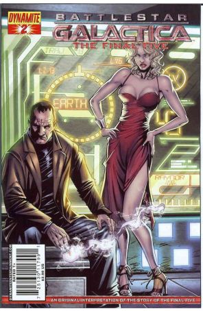 Battlestar Galactica: Final Five 2B published by Dynamite with cover art by Nigel Raynor